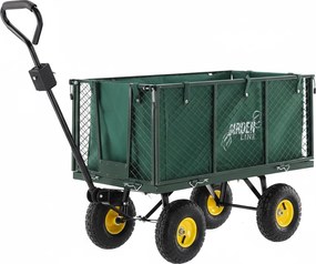 CH Zelený záhradný vozík s odnímateľnými bočnicami Loca XL - 200l