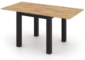 Rozkladací jedálenský stôl ZARO dub artisan/čierna