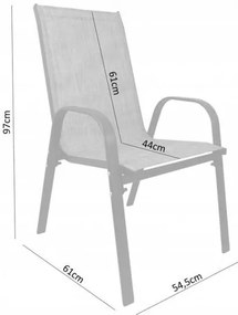 Záhradný set nábytku sivej farby