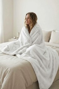 Deka RABBIT biela Rozmer: 150x200 cm