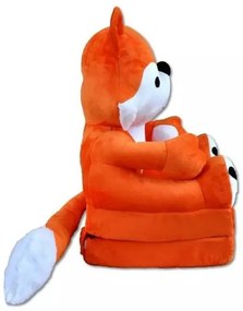 Detské plyšové rozkladacie kresielko LÍŠKA