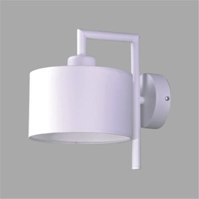KEJO Nástenné moderné osvetlenie SIMONE WHITE, 1xE27, 60W, okrúhle, biele