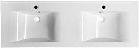Sapho Sapho, FLAVIA dvojumývadlo 150x50cm, liaty mramor, biela, 68154