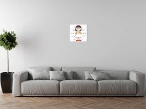 Gario Obraz s hodinami Malá kuchárka Rozmery: 30 x 30 cm
