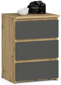 Nočný stolík CL3/40 dub artisan / sivý