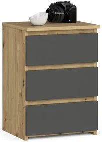 Nočný stolík CL3/40 dub artisan / sivý
