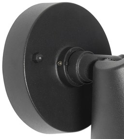 Moderné vonkajšie nástenné svietidlo čierne IP44 nastaviteľné - Ciara