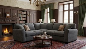 Rohová sedacia súprava TAMMY, šedá (maurice - CHARCOAL)