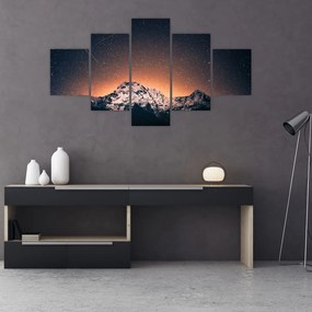 Obraz nočnej oblohy s horou (125x70 cm), 40 ďalších rozmerov