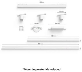 Philips-SADA 4xLED RGB Stmievateľné svietidlo do lištového systému Hue LED RGB/44,6W/230V