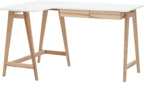 Pracovný stôl s bielou doskou 85x135 cm Luka - Ragaba