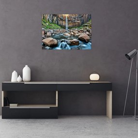 Obraz - Vodopád Svartifoss, Island (70x50 cm)