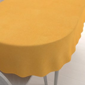 Biante Dekoračný oválny obrus BKW-211 Horčicový žíhaný 120x200 cm