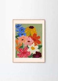 Plagát 50x70 cm Flowers on Sage Green – Carla Llanos – The Poster Club