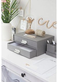 Sivá 2-poschodová zásuvka na dokumenty Bigso Box of Sweden Birger, 33 × 22,5 cm