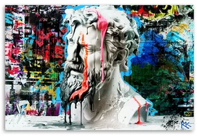 Gario Obraz na plátne Socha Poseidona Graffity Rozmery: 120 x 80 cm