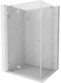Mexen Lunar, výklopný sprchový kút ľavý 95 x 80 cm, 8mm číre sklo, oceľový profil, 834-095-080-97-00-L