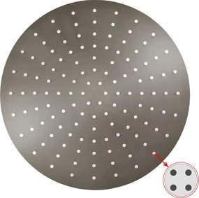 Slezák - RAV Hlavová sprcha okrúhla kovová ø 30 cm so 4-otvorovými tryskami - KS0001/4MGL, Metal Grey lesk