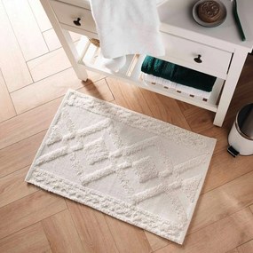 Biela kúpeľňová predložka 50x80 cm Gladis – douceur d'intérieur