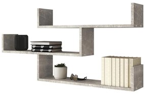 Nástenná polica TRIO 55x119 cm šedá