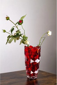 KRIŠTÁĽOVÁ VÁZA BOHEMIA LUNAR RED 280MM