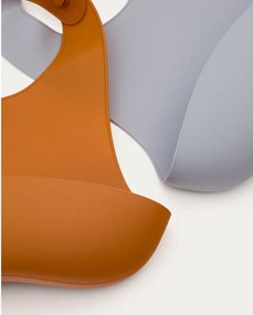 Oranžové/sivomodré podbradníky v súprave 2 ks Lili – Kave Home