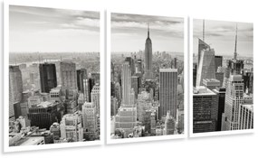 Gario Sada plagátov New York City - 3 dielna Farba rámu: Bez rámu, Veľkosť: 99 x 45 cm