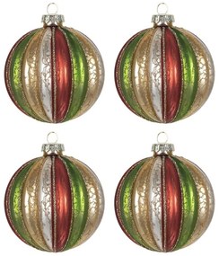Farebná vianočná ozdoba (sada 4ks) -Ø8 cm