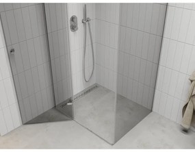 Mexen Roma, sprchovací kút 70 (dvere) x 80 (stena) cm, 6mm číre sklo, chrómový profil, 854-070-080-01-00
