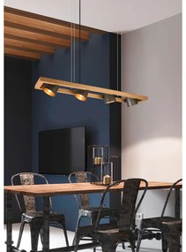 Závesné svietidlo v sivo-prírodnej farbe Bell – Trio