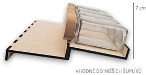 Sada 16ks koreničiek BLACK 80ml + 4ks organizér na koreničky VASKY (nízky) + sada 24ks štítkov