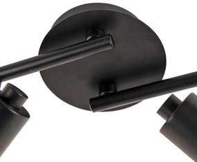 Moderné bodové svetlo čierne so zlatom 4-svetlo - Magno