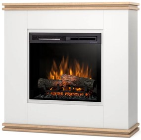 Elektrický krb Vena 23 biely/dub