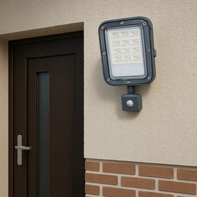 BERGE LED reflektor ODYN s pohybovým senzorom 30W - 2700lm - 4000K - IP66