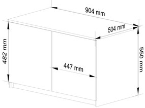 Nadstavba na skriňu Sashka  (wenge + biela). Vlastná spoľahlivá doprava až k Vám domov. 1069952