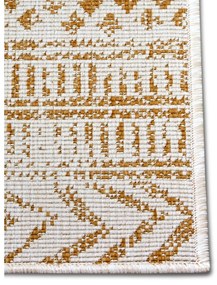 Okrovožlto-biely vonkajší koberec 80x350 cm Biri – NORTHRUGS