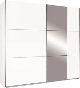 Šatníková skriňa Kronach, 175 cm, biela/zrkadlo