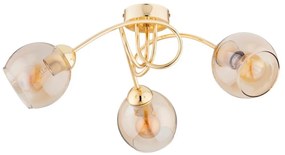 Prisadený luster SEYLA 3xE27/60W/230V zlatá/béžová