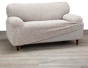 Bielastické poťahy VENEZIA béžová trojkreslo (š. 170 - 220 cm)