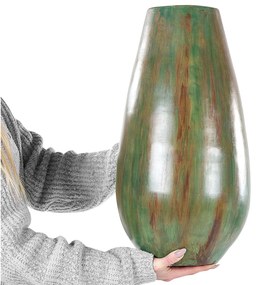 Terakota Dekoratívna váza 50 Zelená Hnedá AMFISA Beliani