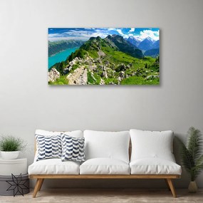 Obraz Canvas Lúka hory príroda príroda 120x60 cm