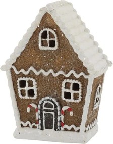 Perníková chalúpka Gingerbread Noël LED - 9,5 * 5 * 12,5 cm / 2xLR44