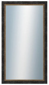 DANTIK - Zrkadlo v rámu, rozmer s rámom 50x90 cm z lišty CARRARA hnedočierna (2948)