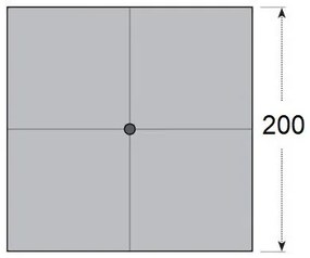 Doppler Slnečník Gastro Magic Junior 200x200 Alu Wood