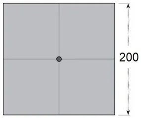 Doppler Slnečník Gastro Magic Junior 200x200 Alu Wood