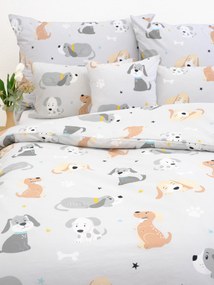 Bavlnené obliečky Renforcé – Psíci sivé