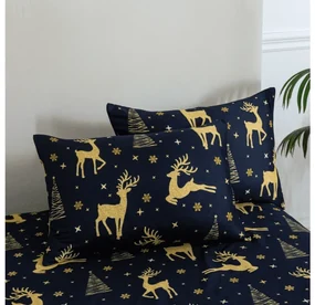 Plachta a obliečka na vankúš GOLDEN DEER Rozmer: 50 x 70 cm | 140 x 240 cm