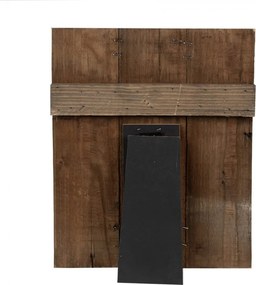 Hnedý antik drevený fotorámik s klipom Clipp - 25*3*32 cm / 13*18cm