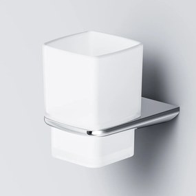 Sklenený pohár na zubné kefky AM.PM Inspire 2.0 AIB34300 nástenný, chróm