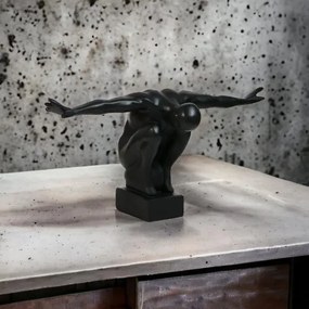 Dekorácia na stôl 25x41x20 cm, živica/čierna